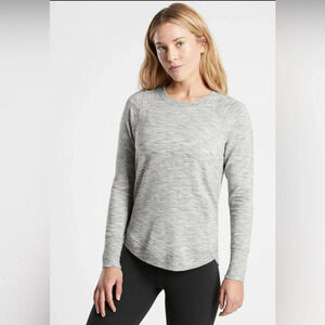 Athleta Mindset Heather Gray Pullover Size M